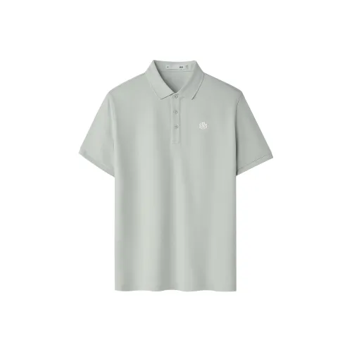 HLA Зеленый Серый 1B Мужская Поло