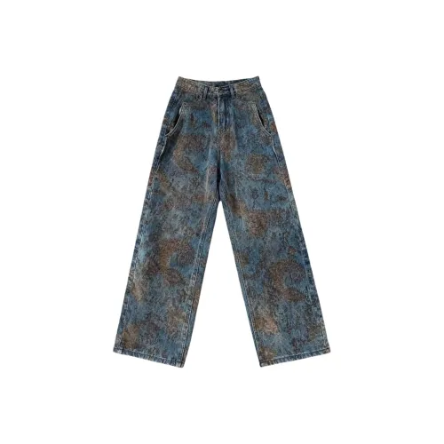 AIMEEROSA Blue Без ремня Женские Джинсы