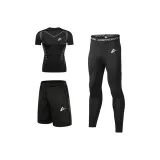 Спортивный комплект из трех предметов (Короткая рубашка с коротким рукавом + шорты + штаны)