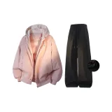 Розовый + Черный [с флисовой подкладкой]