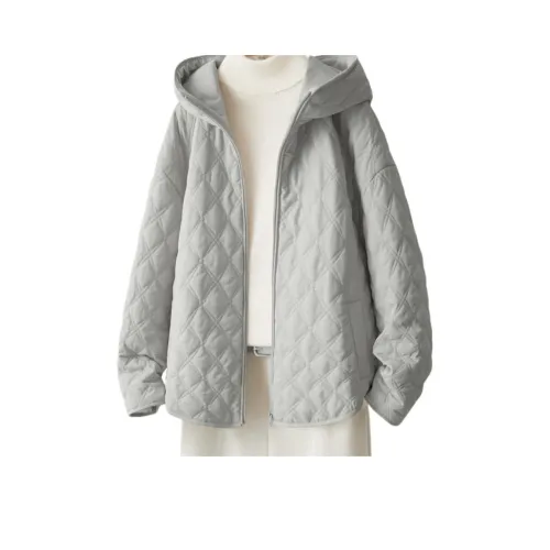 IHIMI Серый Горох Зеленый Женский Пуховик