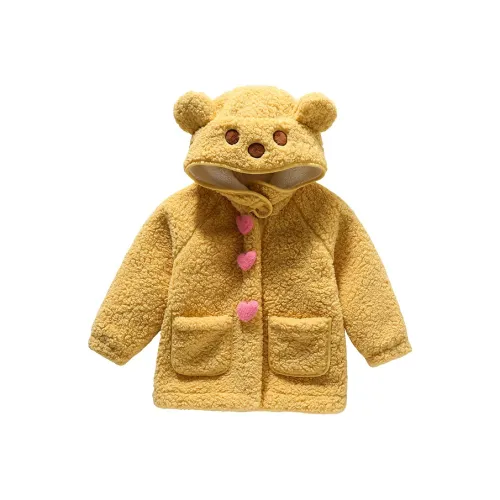 SHIBU Hanzi Одежда AIXINXIONG С флисовой подкладкой Пальто Желтый Дошкольные Утеплённые куртки
