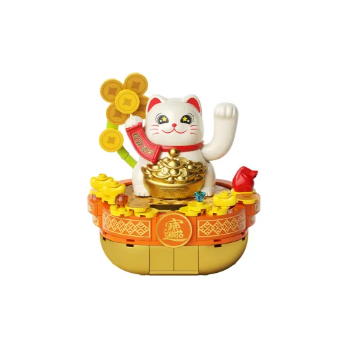 T Солнечный Счастливый кот DIY Подвижные Конструкторы Слепые коробки Одиночная Слепая коробка Полная коробка 4 шт