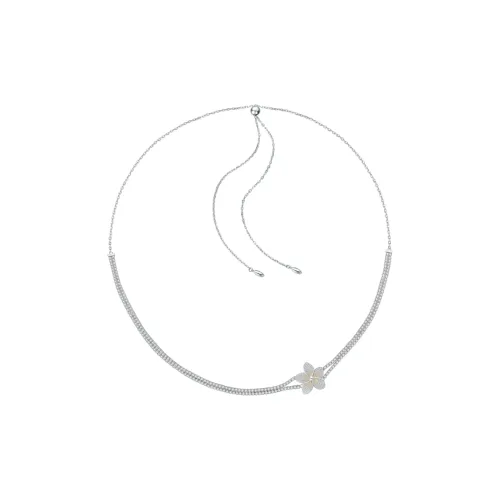 BABYBEI 925 Серебряное Покрытие In 18K Белое Золото Ожерелье Женское