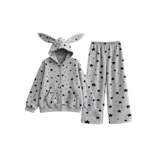 WANANNI Серый Женский Пижамный Комплект