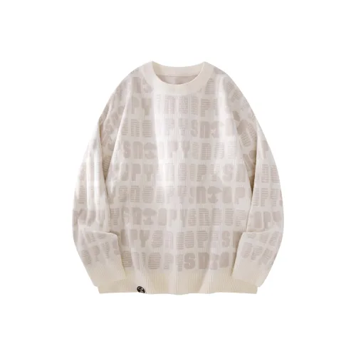 SNOOPY Ecru Unisex Knitwear