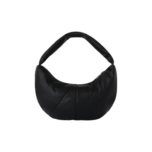 NIEEH Веганская кожа Сумка на одно плечо Женская Черная