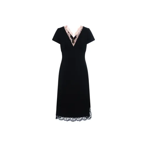 GUCCI SS22 Короткий рукав Платье Женское Черное