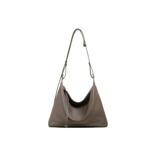 Crtnzo Kroez Коровья кожа Сумка через плечо Стандартная Женская Слоновой серый