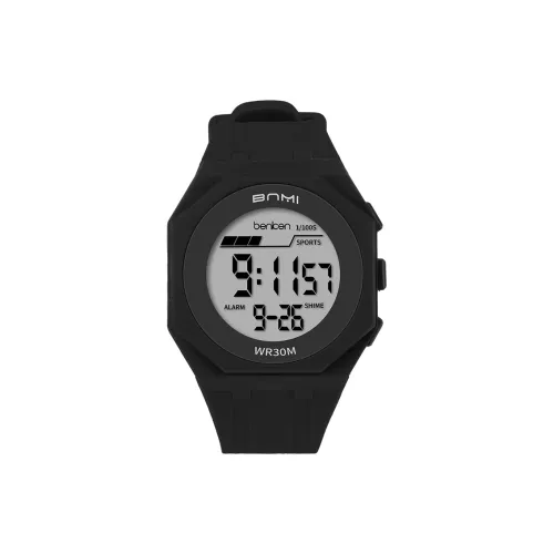 BENKEN Электронный механизм ремешок из TPU часы для мужчин черный циферблат