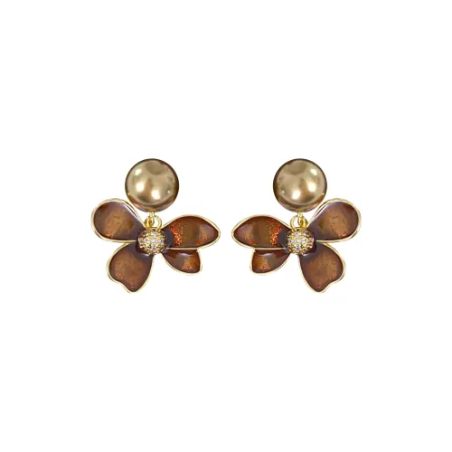 Rhymes Серьги с золотым покрытием из меди женские