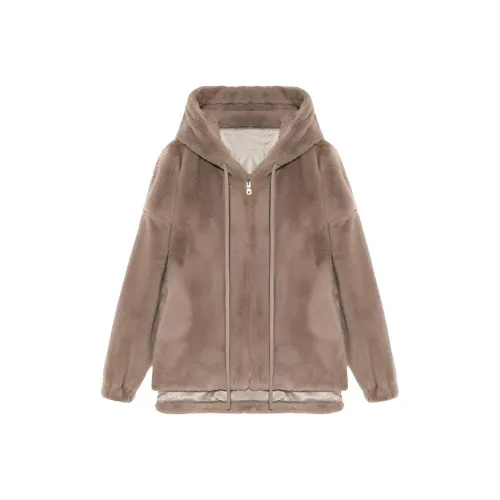 YOUSEKOO Мокко Женское Пальто