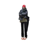 Черный с флисовой подкладкой и утолщением