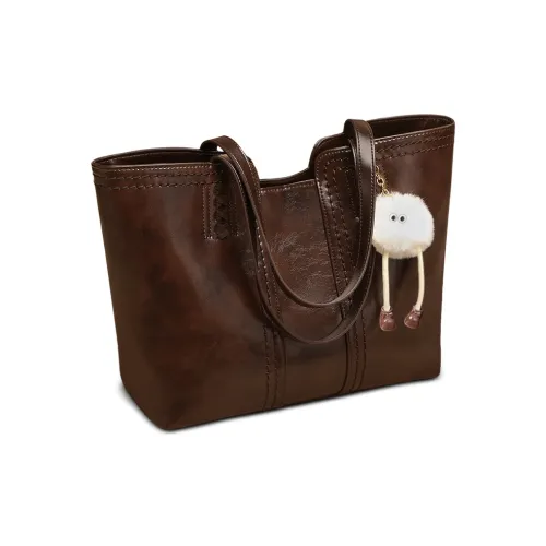 COMELY Коровья кожа Сумка через плечо Стандартная Женская Кофейного цвета