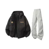 Чёрные + Светло-серые штаны