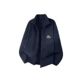 [Флисовый воротник-стойка] Темно-синий (Tb Рассвет Горы Логотип на груди)