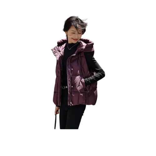 Mo Han Yi Mei Жилет Женские Вишнево-фиолетовый