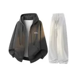 Темно-серый + белый, серый, K [с флисовой подкладкой, улучшенный]