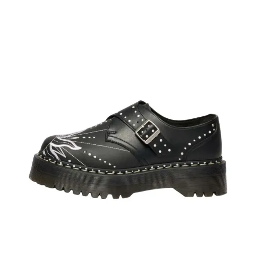 Dr.Martens Monk QUAD SOLAR FLARE Повседневные кожаные туфли Унисекс Черный