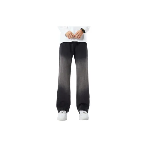 FAWENXIANGZI Градиент Серый Унисекс Джинсы