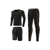 Черный, оранжевый, трехпредметный комплект