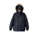 Черный хлопковый пуховик