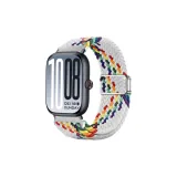 [Улучшенный магнитный | Вязаные ткани | Слайд застежка] Белый радужный