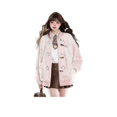 PNVB Розовый Женские Бархатные Куртки