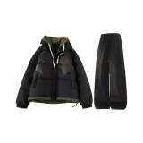 Чёрное пальто + чёрные штаны