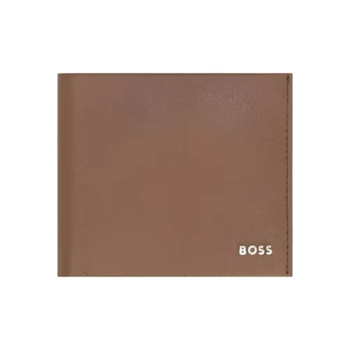 Boss Коровья кожа Кошелек Мужской Коричневый
