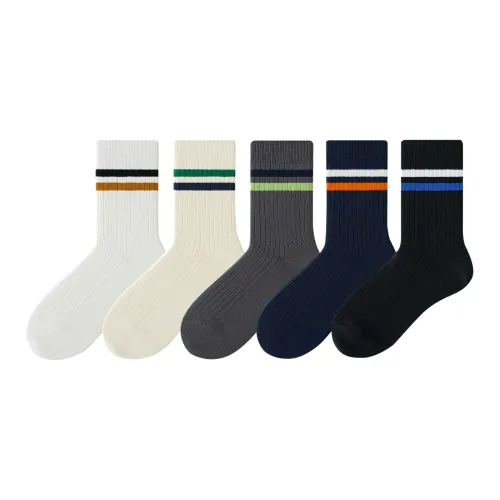 NAVIGARE 5 пар Смешанные цветовые унисекс носки до икры MID