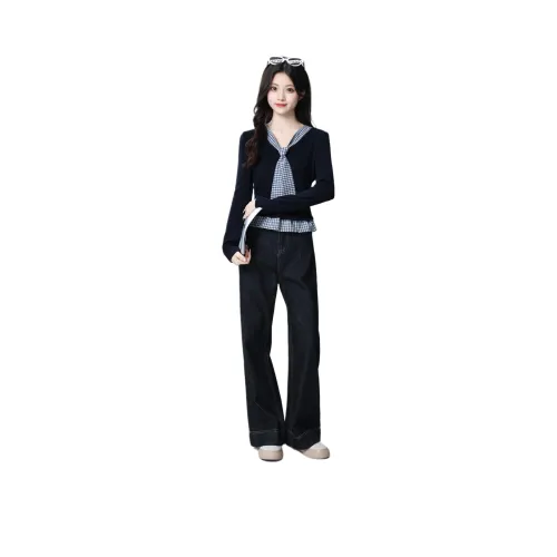 ONENINE34PM Темно-синий Синий Женский Трикотаж