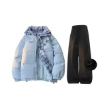 Пальто "Далекое Небесное" + Черные Штаны [На флисовой подкладке]