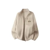 [Полярный флис воротник-стойка] Светло-кофейный (Логотип на груди "Рассвет гор")