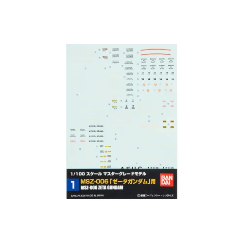 BANDAI MG 1 100 Mobile Suit Gundam Водяные Наклейки Наборы для Аппликаций