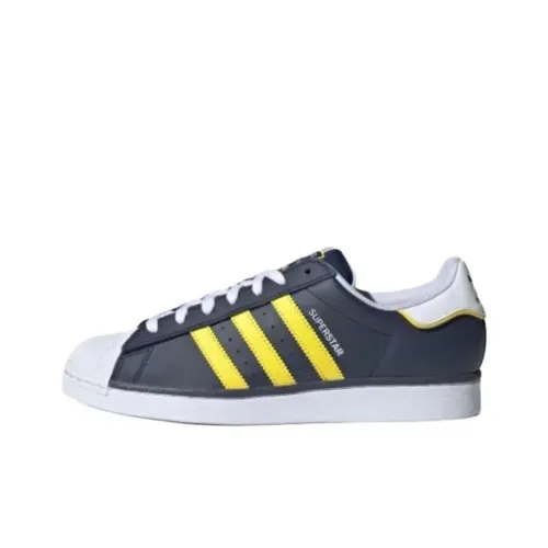 Adidas Originals SUPERSTAR Амортизация Низкие Кроссовки для скейтбординга Мужские Черный Белый Желтый