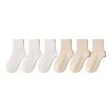 3 White + 3 Pack Beige