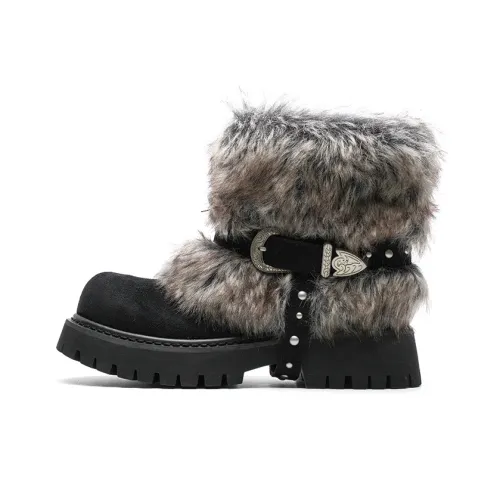 Mule Donkey Короткий Martin Boot Женские Серый Кролик Цвет