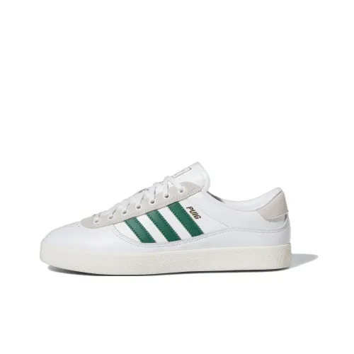 Adidas Originals Puig Slip-on Устойчивые к истиранию Низкий Топ Скейтборд Кроссовки Унисекс Белый Зеленый