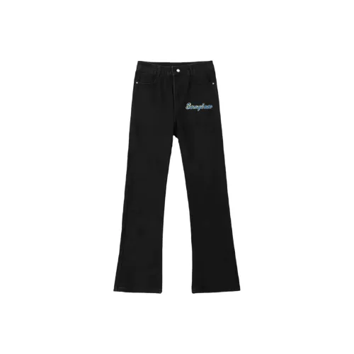 Songlan Черные Унисекс Джинсы