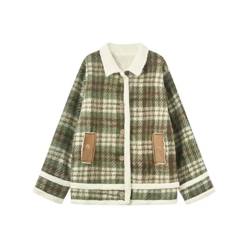 EMDPN Зеленый [Высокое качество] Женские бархатные куртки