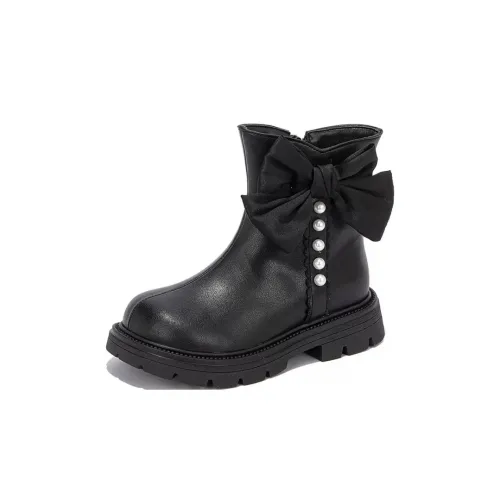 TLIT Устойчивые к истиранию низкие детские кожаные сапоги черного цвета для детей 3-7 лет