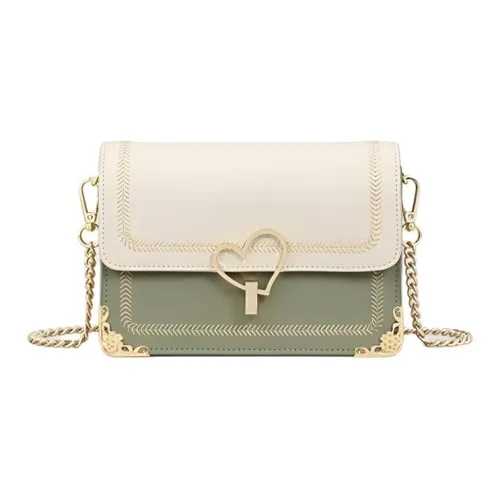 COMELY Коровья кожа Сумка на плечо Стандартная Женская Матча Зеленая