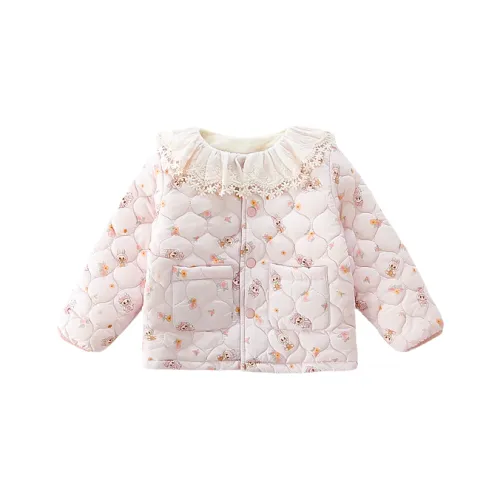 SHIBU Hanzi Мода и Брушированная Фланель Хлопковый пуховик Пальто Розовый Дошкольные Утеплённые куртки