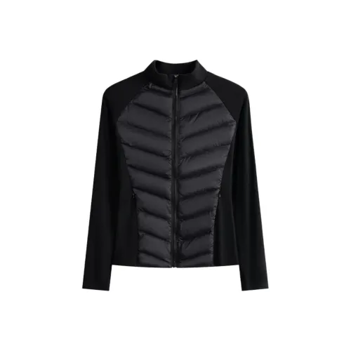 WANTINGDINUO Пуховик из утиного пуха легкий с карманом ветрозащитный термический кардиган воротник-стойка топ женский