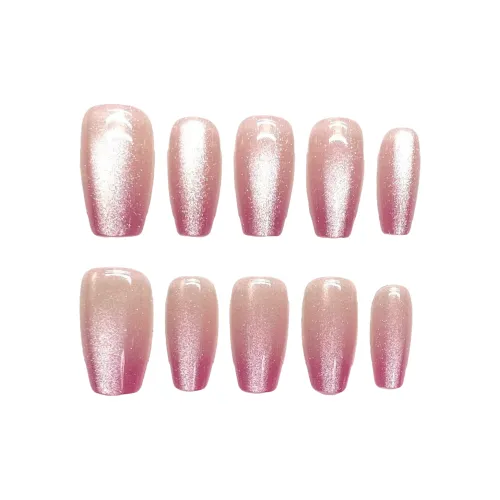 Suiyiie Полуручная искусственная ногтевая пластина Короткий ЛЕД Кошачий глаз Однотонный Стиль Instagram