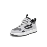 HEB-121 Черный Серый [Высокий Топ Тонкий Хлопок]