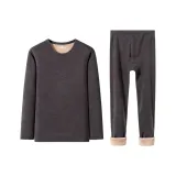 Темно-серый комплект одежды [Круглый вырез]