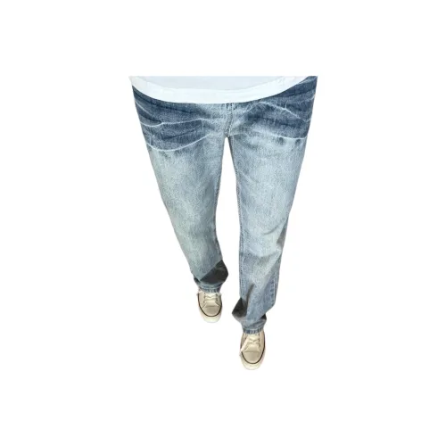 GMTK Ice Blue Semi Эластичный Пояс Мужские Джинсы