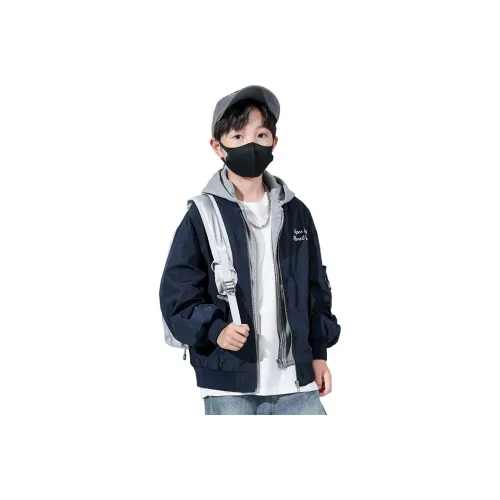 7 SEVFUN Повседневный хлопковый пуховик зимний темно-синий подростки